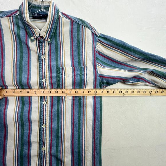 Bon Homme Vintage Striped Button Up Size L (16-18) Boys Made In USA 90s - Picture 6 of 11